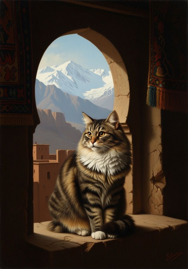 The Atlas window — painted in The Study