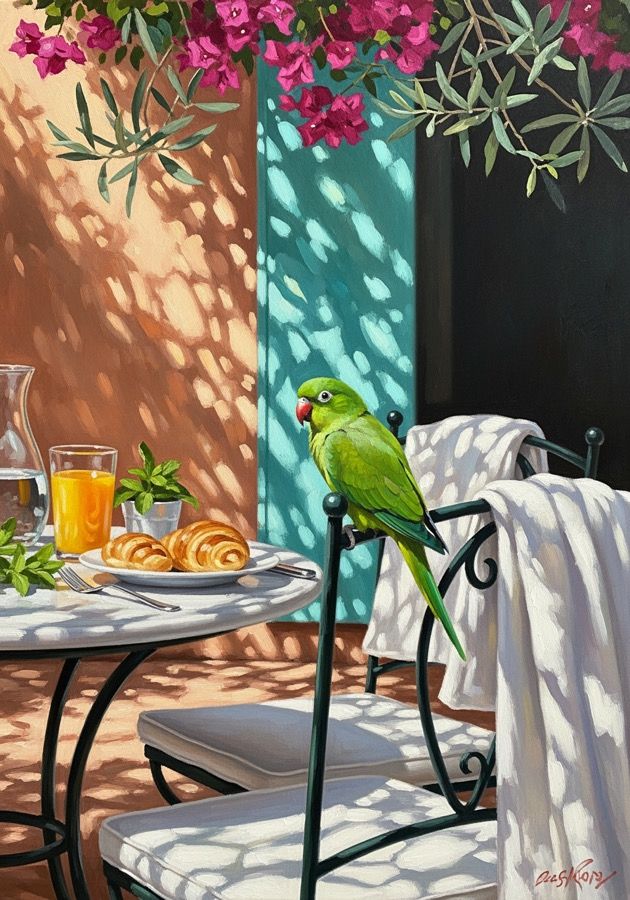 Garden brunch — painted in The Courtyard