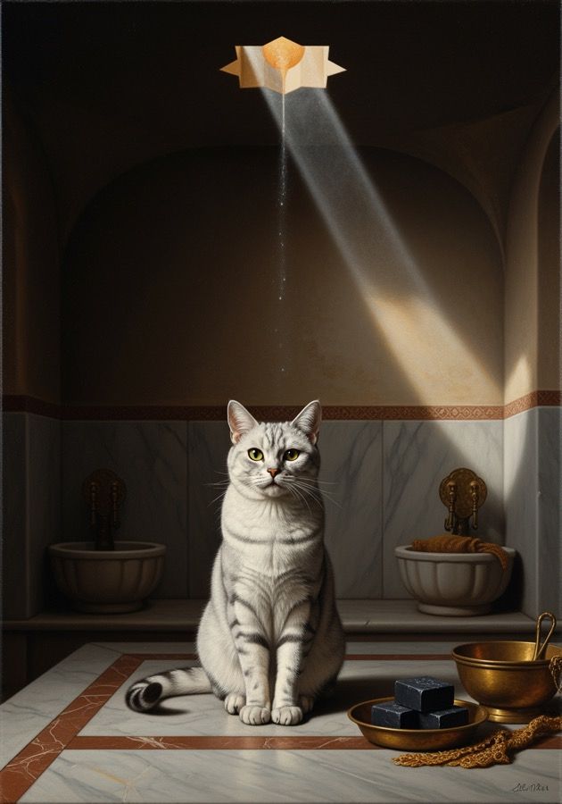The hammam — painted in The Study