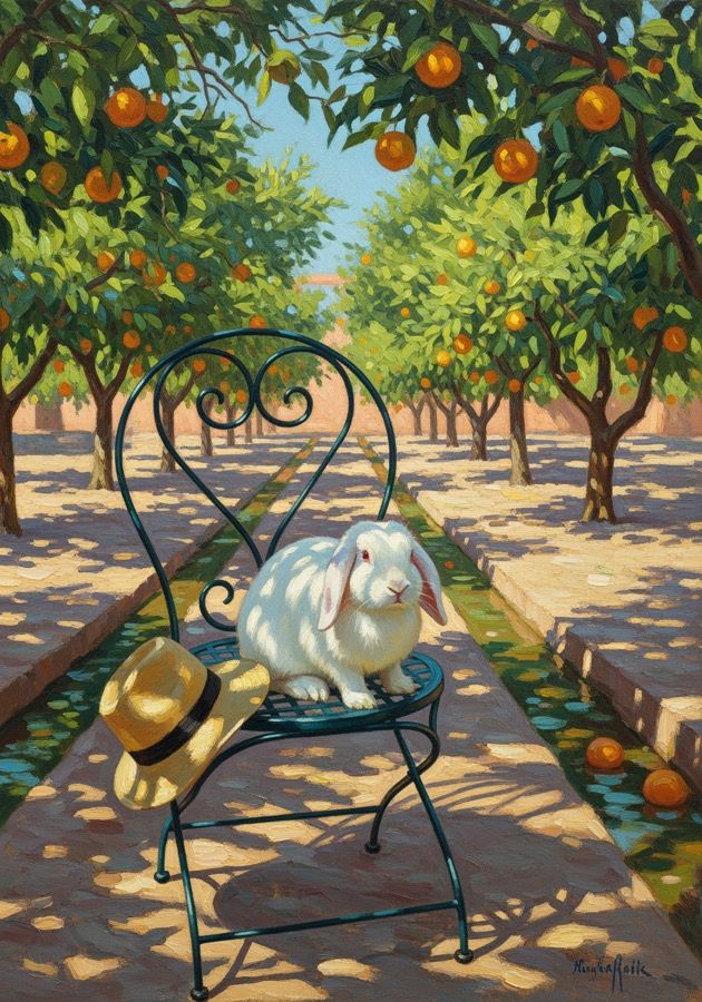 The orange garden — painted in The Courtyard