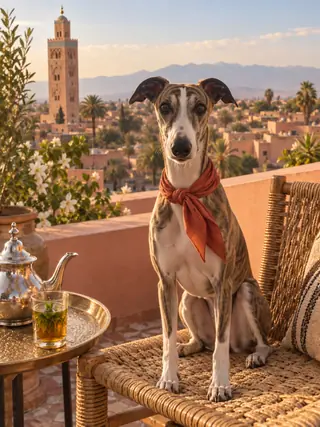Studio example of a pet portrait displayed on a phone
